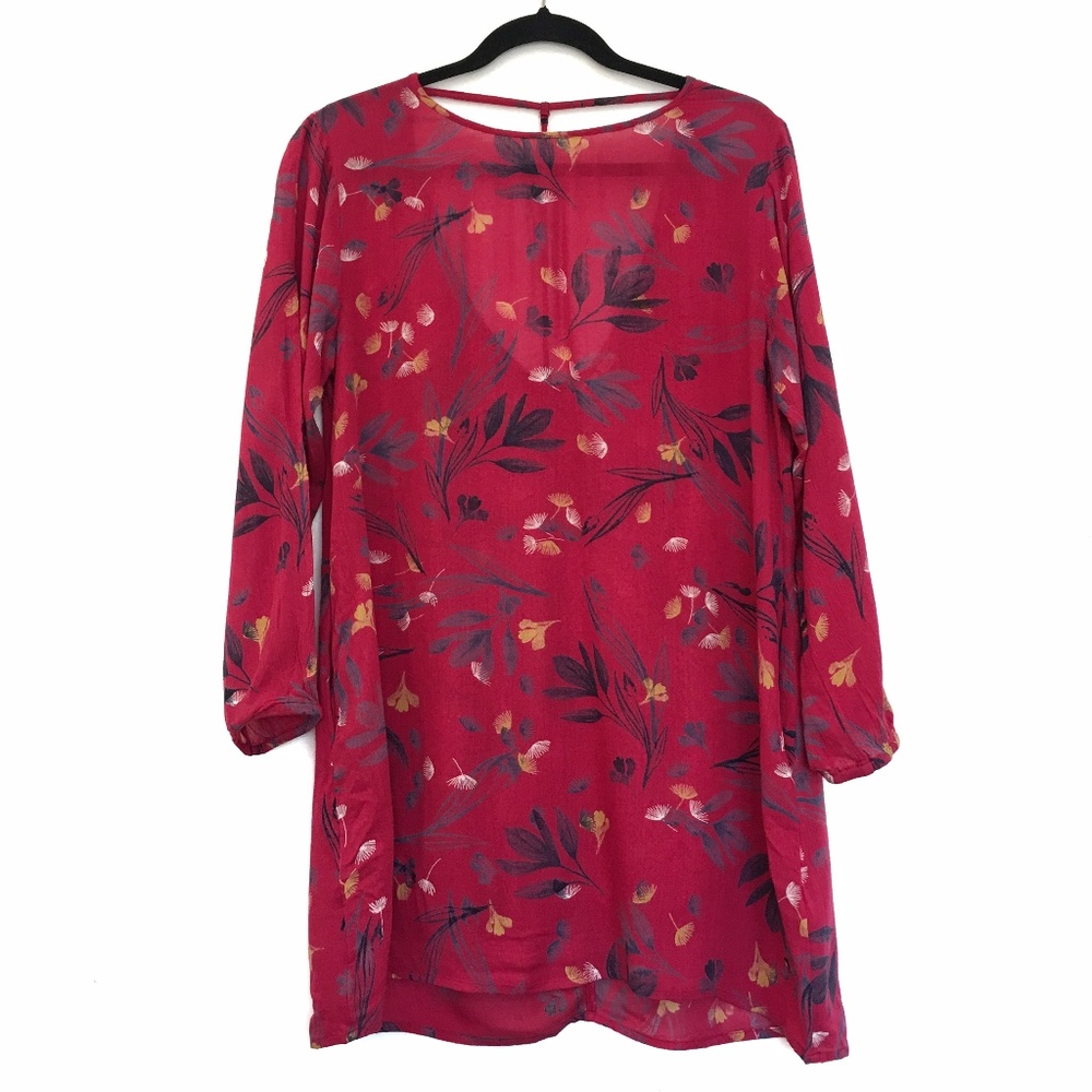 [ROXY] Light Floral Tunic w T-Strap & Arm Slits SP